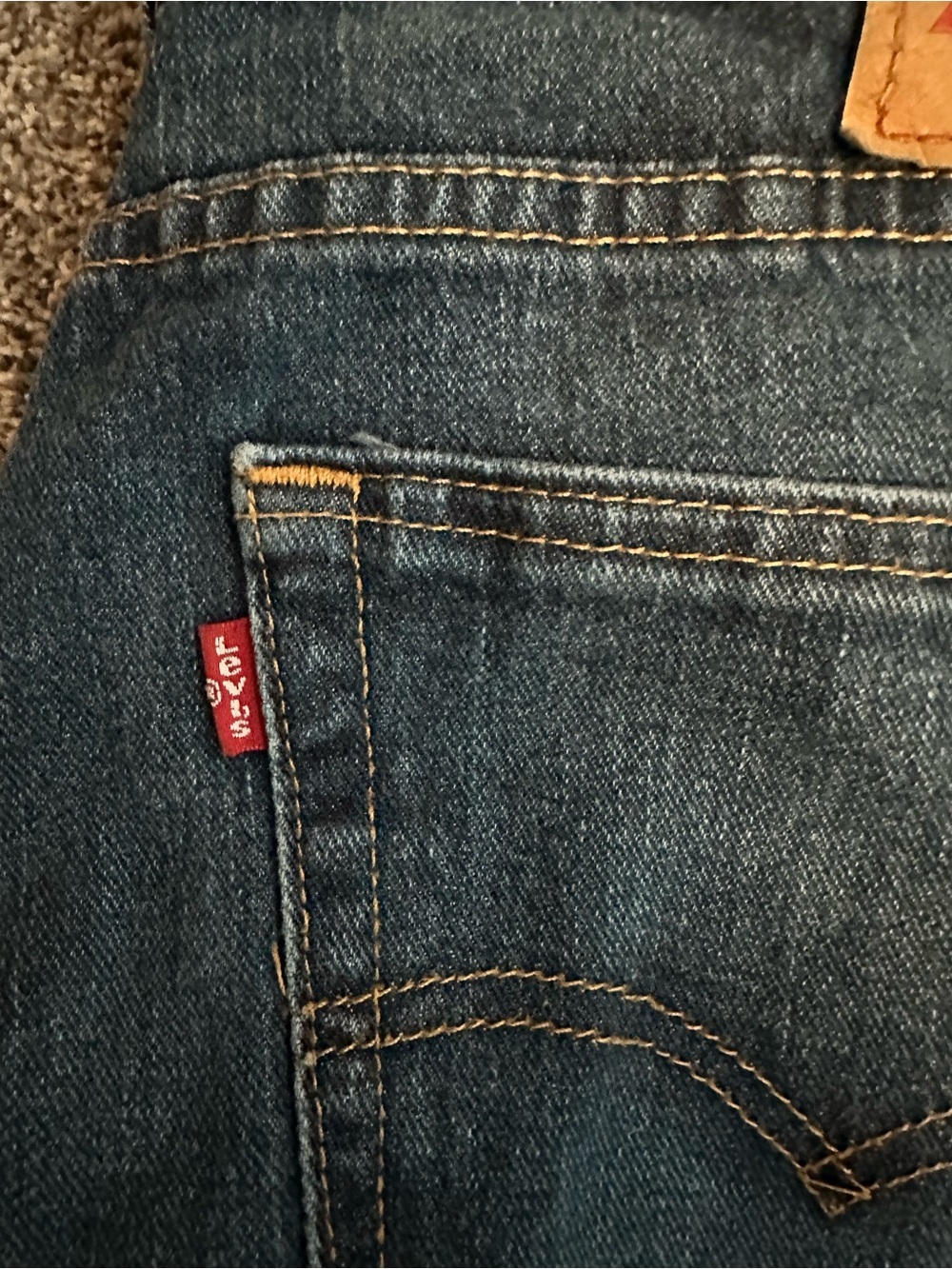 Levi’s 505 Regular Fit Dark Wash Jeans 32x32 Workwear 90’s Denim Vintage Style - Picture 4 of 8